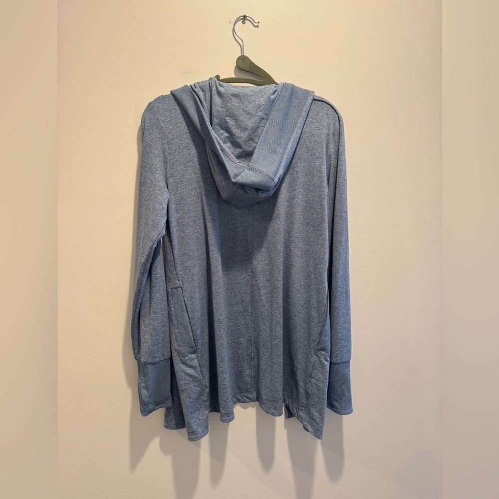 Athleta Uptempo Wrap Hooded Cardigan Blue NWT - Picture 6 of 8